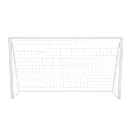 Football Goal Net 12 x 6ft All Weather PVC Goalpost 30ply Knotted Netting 24 Clips Portable Training Practice Indoor Outdoor Quick Slot & Click Assembly 5 Hole Target Sheet Bungee Straps & Carry Bag