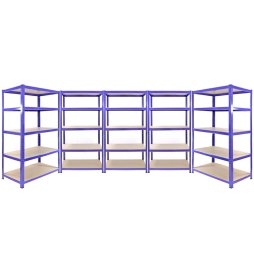 5 Monster Racking Q-Rax Industrial Warehouse Shelving Unit Garage Racks, 200kg/shelf, 90cm/120cm