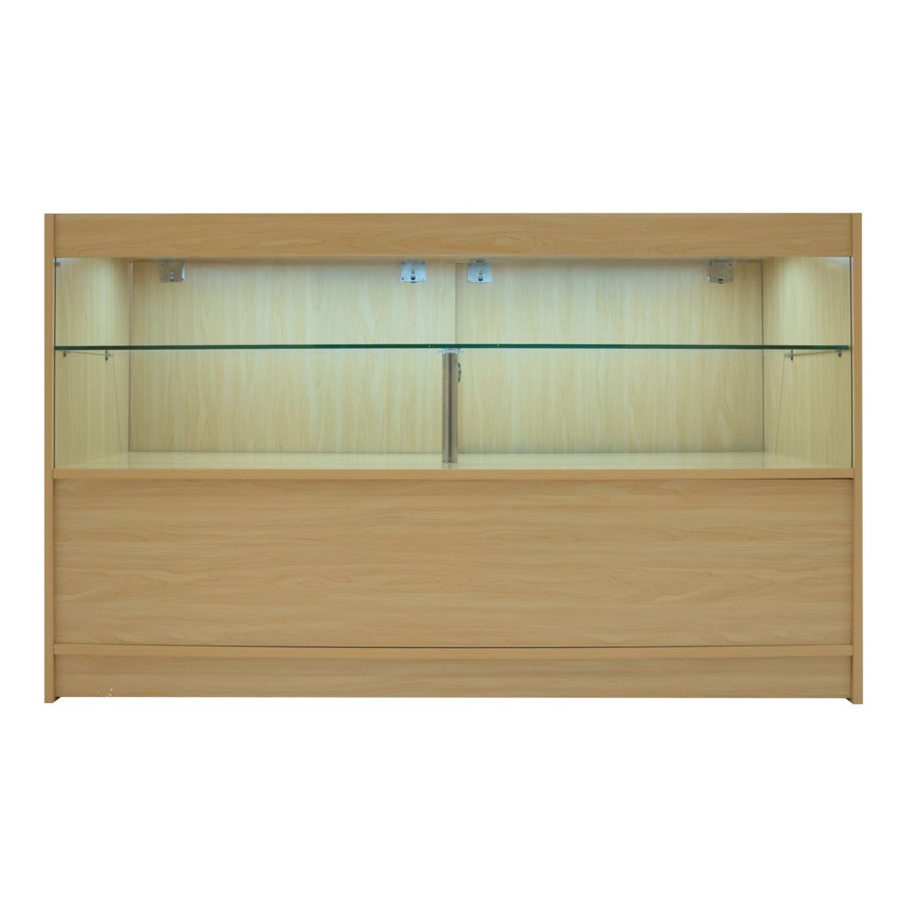 LED Retail Shop Counter C1500 in Maple - Modern Display with LED ...