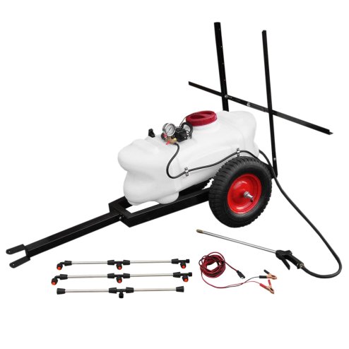 ATV Sprayer Trailer 60L Boom Quad Electric 12V Spot Crops Weed Farm Agricultural Hand Lance Tank Garden Image