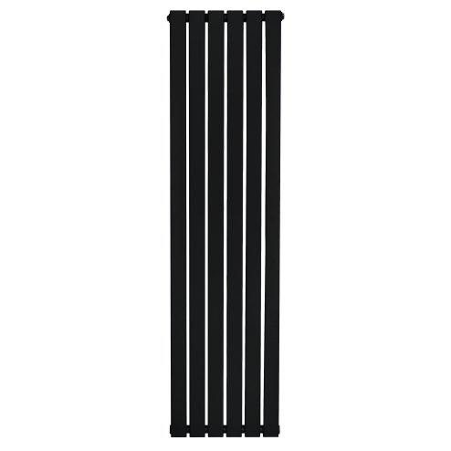 Flat Single Column Radiator - 1600 x 420mm - Black