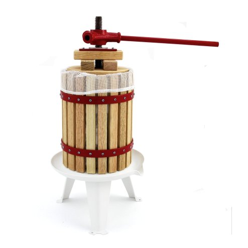 KuKoo Manual Apple Fruit Press for Homemade Juice, Wine & Cider Making, 18 Litre, Wooden