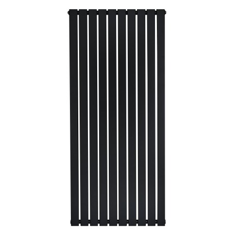 Flat Single Column Radiator - 1600 x 700mm - Black