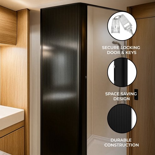 Tambour Shower Door ? Black