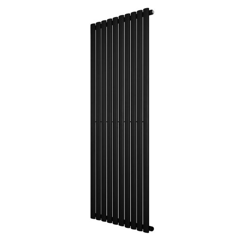 Oval Single Column Radiator - 1600 x 600mm - Black