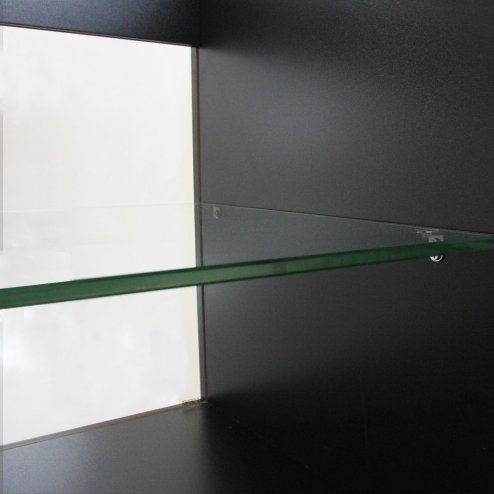 MonsterShop Emperor Retail Display Shop Counter Unit & Glass Showcase Cabinet Units Black/White