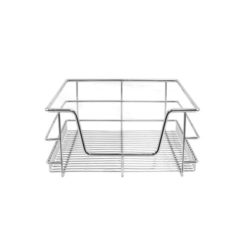 KuKoo 3 x Kitchen Pull Out Soft Close Baskets, 400mm Wide Cabinet, Slide Out Wire Storage Drawers