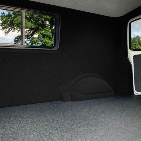 Camper Van Lining Carpet Black 4 Way Super Stretch 2m Wide 5.5m Long 11m2 Coverage Car Motorhome Vehicle Interior Campervan Conversion Kit Trim Bleachable Polypropylene Fits any Make or Model