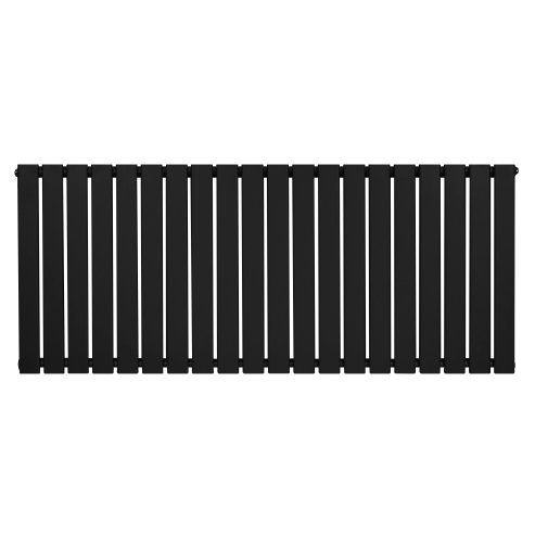 Flat Single Column Radiator - 600 x 1400mm - Black