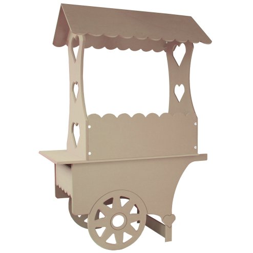 KuKoo Candy Cart, Wedding Favours Sweet Stall Birthday Christening, MDF Table Wood Stand
