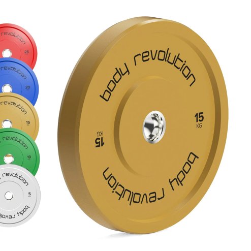 Body Revolution Olympic Bumper Plates 15kg Pair