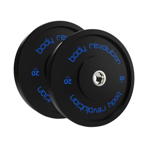 Body Revolution Olympic Bumper Plates (Black) 20kg Pair
