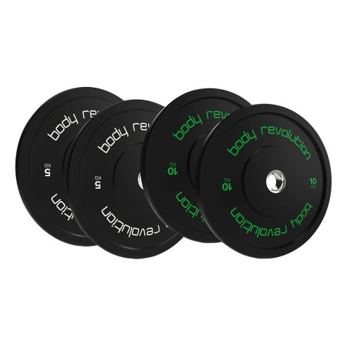 Olympic Bumper Plates Black 30kg Set (2 x 5kg) + (2 x 10kg)