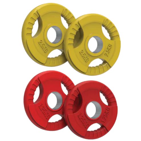 Olympic Tri-Grip Rubber Weight Plates Colour 25kg Set