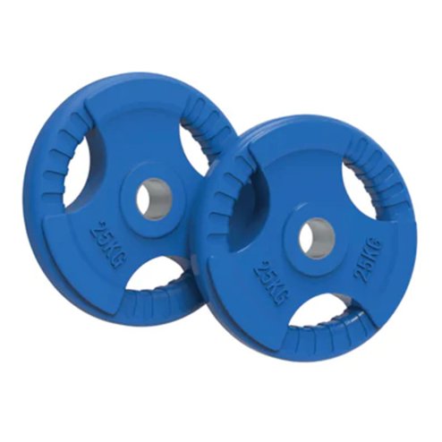 Olympic Tri-Grip Rubber Weight Plates Colour 25 kg Pair