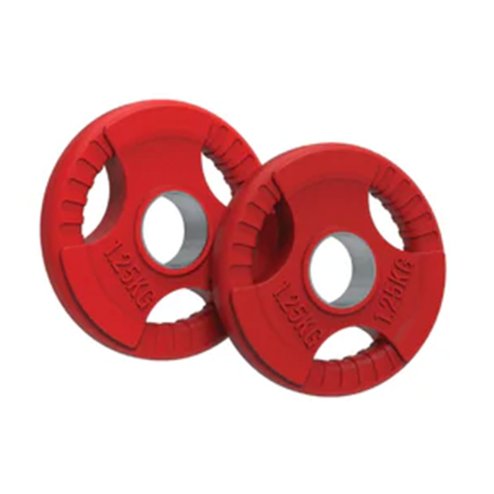 Olympic Tri-Grip Rubber Weight Plates Colour 1.25 kg Pair