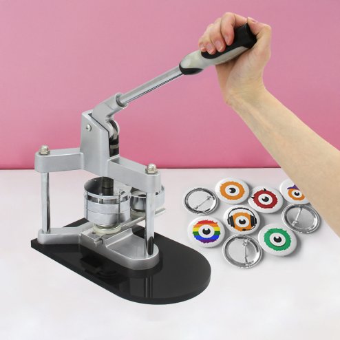 PixMax Ultimate Badge Making Kit: 25mm, 37mm, 58mm Cutters & Press Machines, 720 Components
