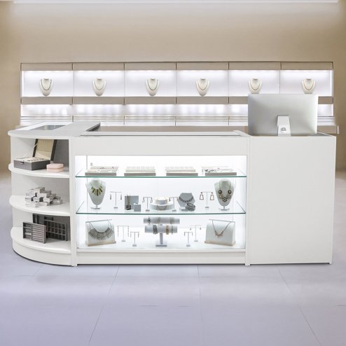 Sagittarius LED Shop Counter Set LM60, TB60 & 2 x B1500 - White