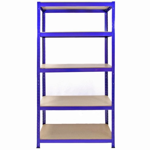 5 x T-Rax Heavy Duty Racking Units 90cm Greenhouse Shed Warehouse Garage Storage Shelving Blue Bays Shelves Metal Utility Racks Steel
