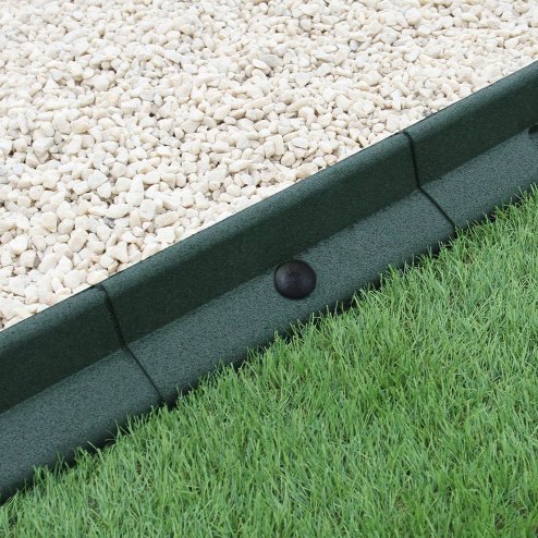 Flexible Lawn Edging Garden Border Grass Pathways Path Edge Vegetable Plot Flowerbed Raised Borders Rubber Artificial Grass Green | Pack of 46 x 1.2m