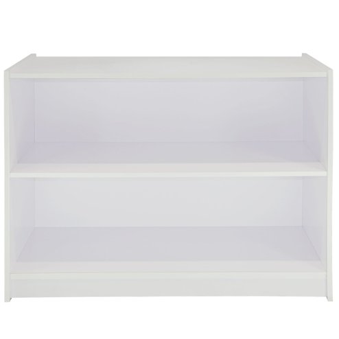Retail Shop Counter Till Block Product Showcase Display Storage Cabinet Shelves White - A1200