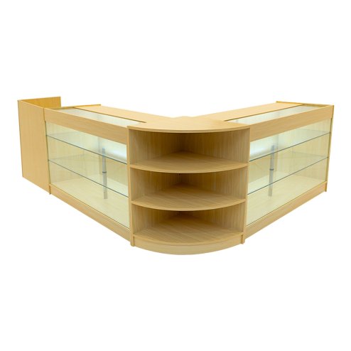 Retail Bundle: Maple Astro LED Shop Counter, 40 Sand Heavy Duty Carpet Tiles (10m²), & 5 Counterfeit Money Detector Pens