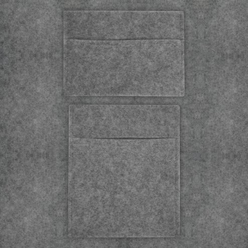 Fabric Storage Pouches 2 Pack 2 Sizes Smoke Grey Car Motorhome Camper Van Matching Lining Tool Paperwork Document Pocket Organiser Holder Accessories Portable Fixed 100% Polypropylene 3mm Thick