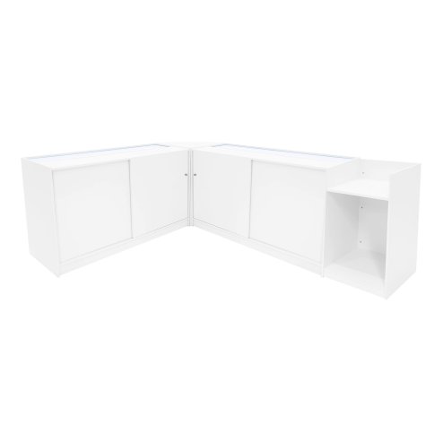 Hyperion LED Shop Counter Set K1500, B1500, TB60 & LM60 - White