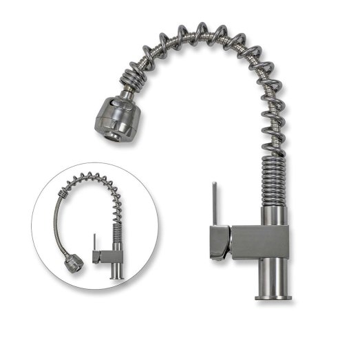 KuKoo Stainless Steel Kitchen Sink Basin & Padstow Tap, Reversible, 105cm x 18cm x 50cm