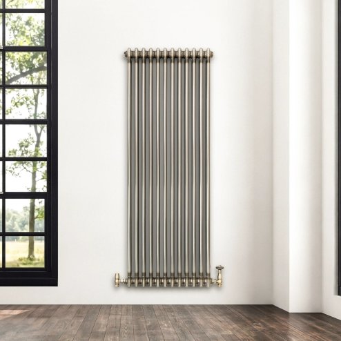 Traditional 2 Column Radiator - 1500 x 560mm - Raw Metal