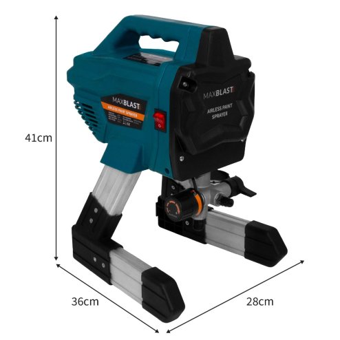 Airless Paint Sprayer Commercial High Pressure Electric Handheld DIY Interior Wall Spray Gun Machine Kit 0.43mm Tip 7.5m Hose 30cm Extension Pole 2900PSI 1.4L / Min 650W 240V 208 Bar FREE Gloves