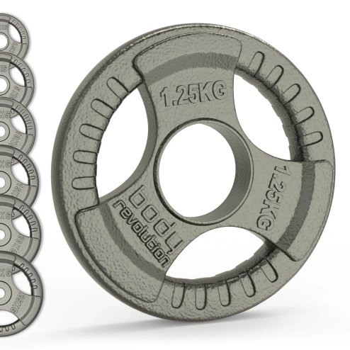 Olympic Tri Grip Cast Iron Weight Plates Pairs Sets 2 x 1.25kg Image