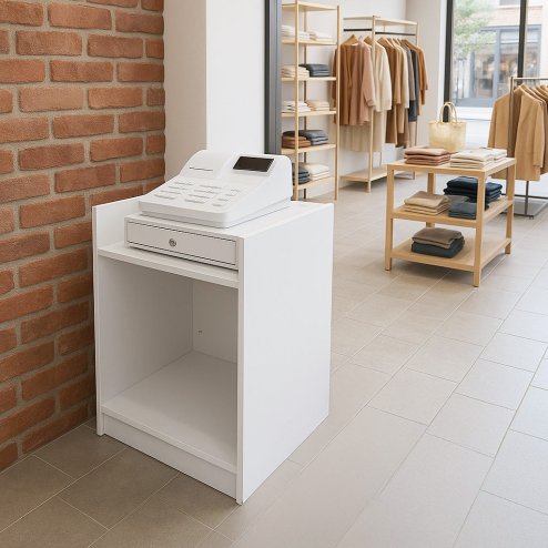 Shop Counter Till Block TB60 - White Image