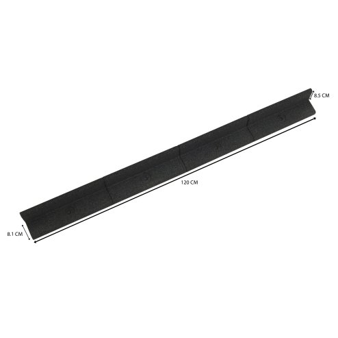 Flexible Lawn Edging 46 x 1.2m With Mallet - Black