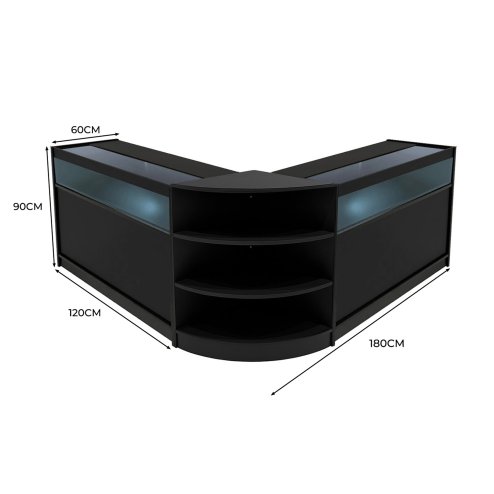 Theseus LED Shop Counter Set LM60 & 2 x B1200 - Black