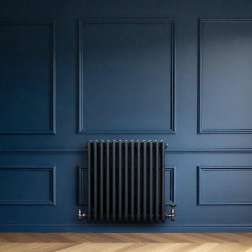 Traditional 4 Column Radiator - 600 x 605mm - Anthracite Grey