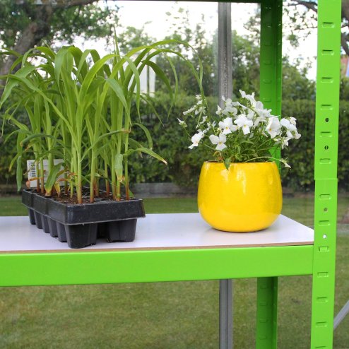 2 Water-resistant Greenhouse Racking 1500mm x 800mm x 300mm Garage Utility Workshop Shelves Gardening Equipment Storage & FREE Bay Connectors
