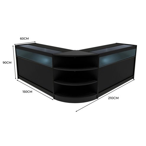 Theseus LED Shop Counter Set LM60 & 2 x B1500 - Black
