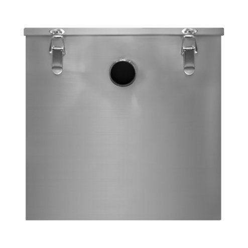 Commercial Grease Trap 120L Under Sink Interceptor 18KG Stainless Steel Waste Fat Oil Water Separator Filter Restaurant Kitchen Takeaway Hotel Cafe 50mm Inlet Outlet Compact 41cm H x 45cm W x 65cm D