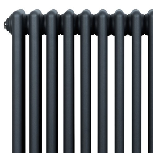 Traditional 4 Column Radiator - 600 x 605mm - Anthracite Grey