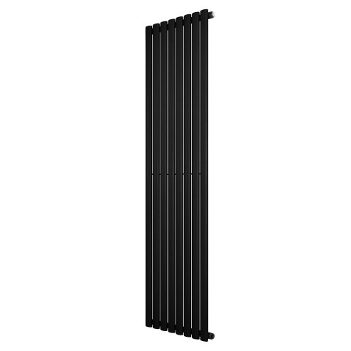 Oval Single Column Radiator - 1800 x 480mm - Black