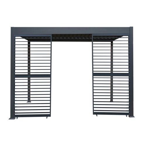 Anthracite Aluminium Pergola Shutter Panel - 92cm Wide