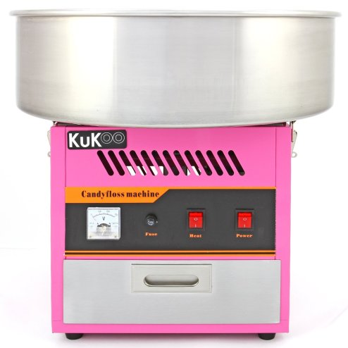 KuKoo Cotton Candy Floss Maker & Dome, Retro Pink, Stainless Steel, 51cm x 83cm x 51cm