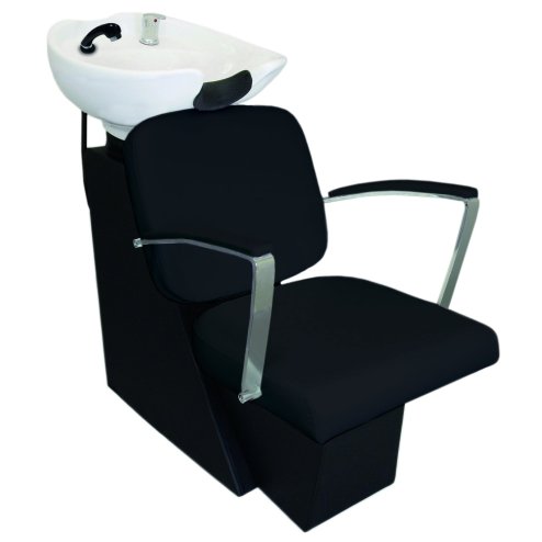 Backwash Salon Chair Hairdressing Unit Barber Tilting Sink Shampoo Back Hair Washing Hairdresser Wash Black