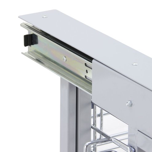 KuKoo LH Magic Corner Kitchen Pull Out Baskets, Slide Out 80-90cm Unit, 4 Metal Storage Drawers