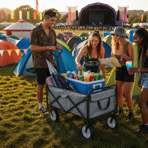 All-Terrain Festival & Beach Drinks Trolley Grey Image