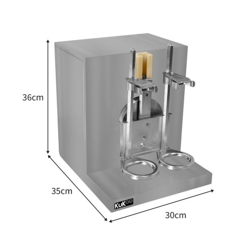 Professional Double-Cup Tea Shaker for Bubble Tea Automatic 120W Shaker with Digital Timer, 2 x 700ml Shaker Bottles, 350ml-1000ml Capacity, 400 r/min Rotation Speed, Stainless Steel Design
