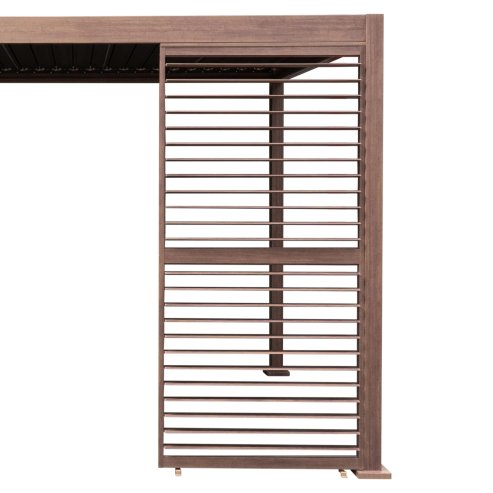 Wood Effect Aluminium Pergola Shutter Panel - 92cm Wide