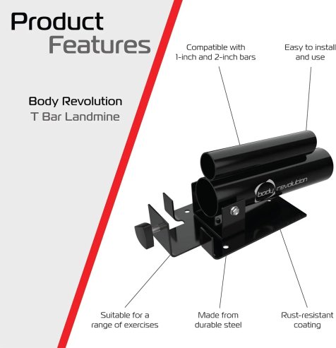 Body Revolution 7ft Barbell Bar & T-Bar Row Bundle