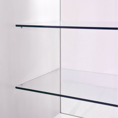 MonsterShop Pegasus Shop Counters Set & Glass Retail Showcase Cabinet Display, Brilliant White UV Protect, Melamine MDF
